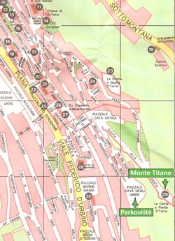 Monte Titano - mapa