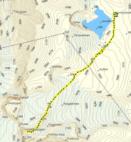 Galdhopiggen - mapa výstupu