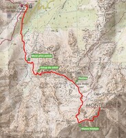 Monte Cinto - mapa výstupu