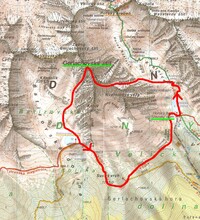 Gerlachovský štít - mapa výstupu