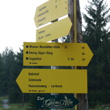 Směrovka na Zugspitze za kempem 